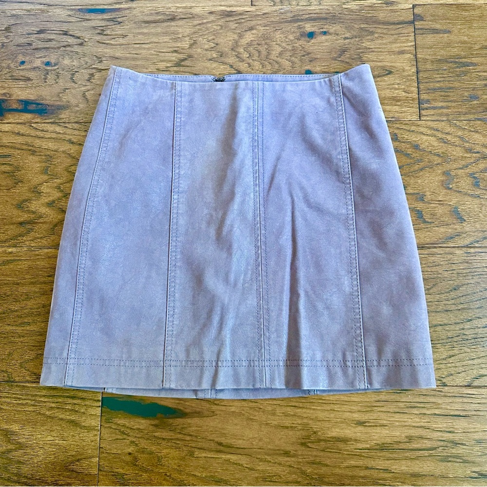 Free People dusty purple suede skirt size 2